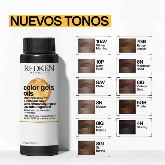 REDKEN	COLOR GELS OILS 5BR - 5.56 BROWNSTONE -60ml
